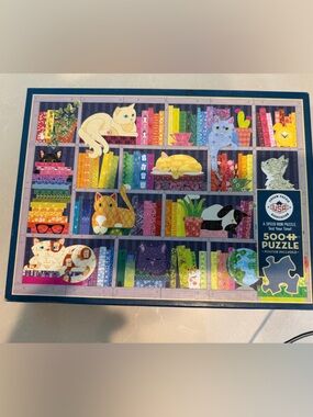 Colorful Cats 500+ Piece Puzzle - Multicolor